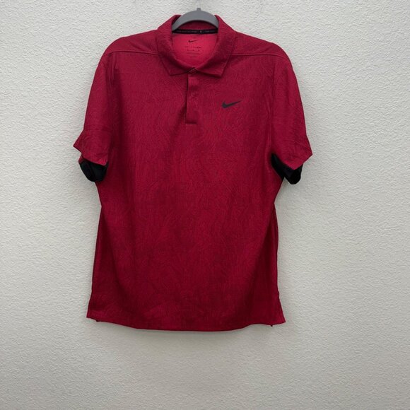 Nike Tiger Woods Dri Fit ADV Red Golf Polo Shirt DH0711-687 Mens size Medium - Picture 1 of 12